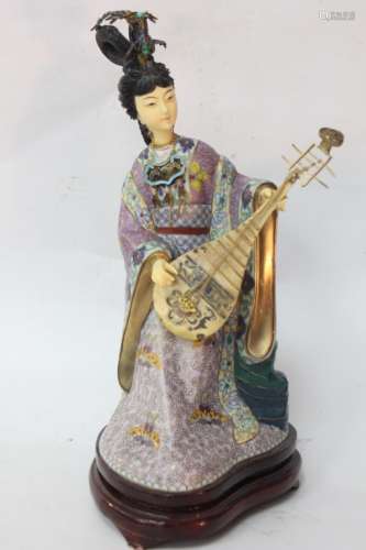 Chinese Cloisonne Enamel Figure