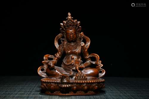 Chinese Huangyang Wood Carved Buddha