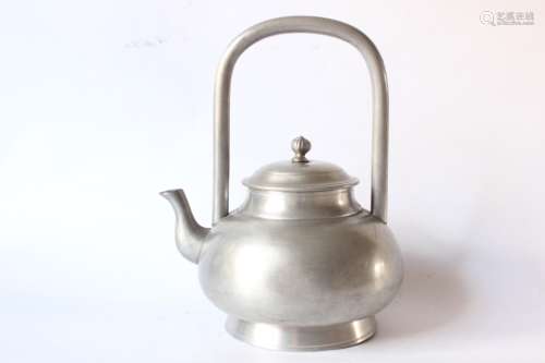 Chinese Pewter Teapot,Mark