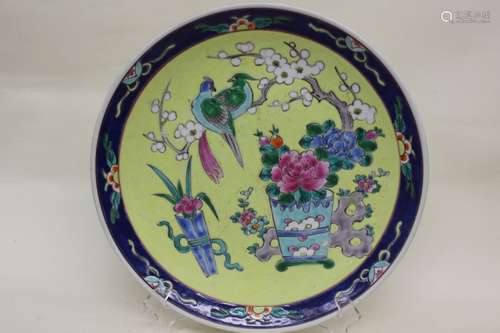 Chinese Famille Rose Porcelain Plate