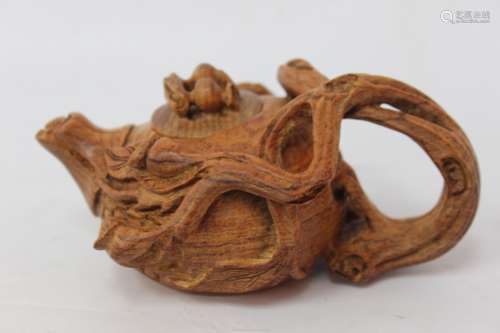 Chinese Wood Teapot