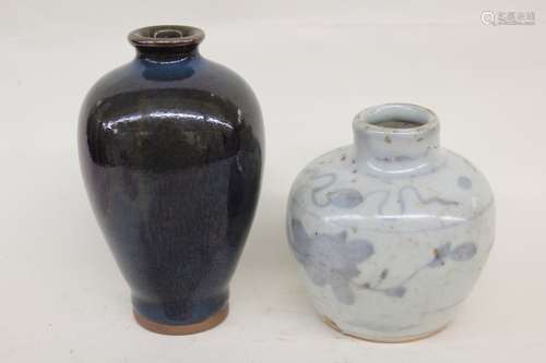 Two Chinese Glazed Porcelain Vases