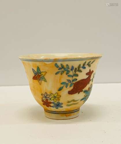 Chinese Doucai Porcelain Cup