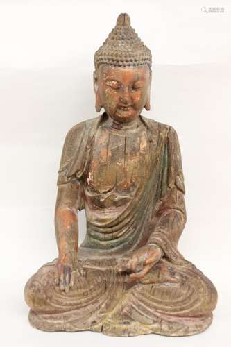 Chinese Wood Carved Buddha