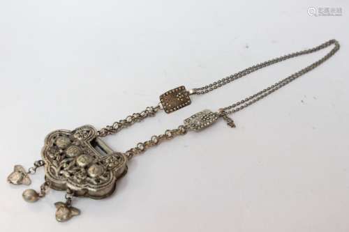 Chinese Lock Pendant Necklace