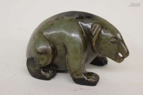 Chinese Jade Carved Bear