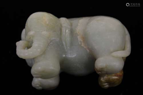 Chinese Jade Carved Elephant