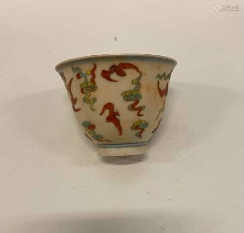 Chinese Doucai Porcelain Cup