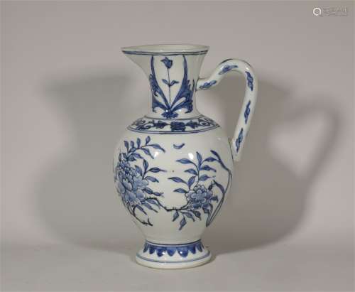 Blue and White Ewer Ming Style