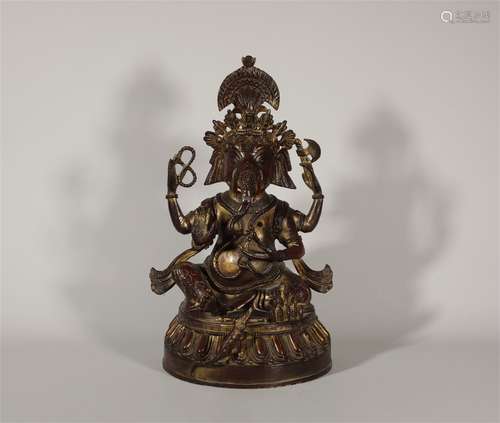 Bronze Gilt Ganesha Qing Style