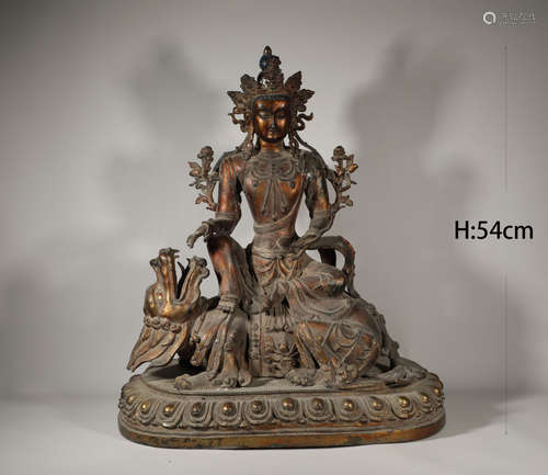 Bronze gilded Bodhisattva in Ming Dynasty