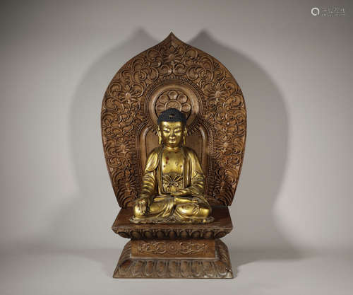 Bronze Gilt Seated Buddha Ming Style