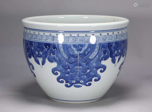 Qing Dynasty Kangxi blue and white gourmet bowl