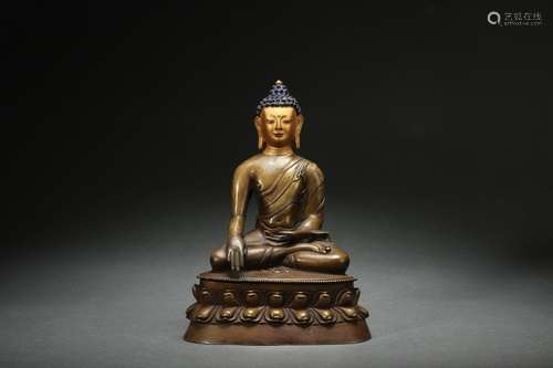 Gilt Bronze Statue of Sakyamuni Buddha