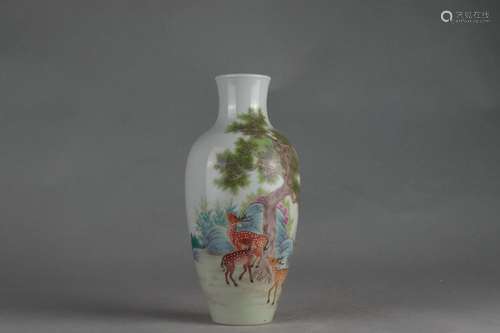 Famille Rose Vase, Qianlong Reign Period, Qing Dynasty