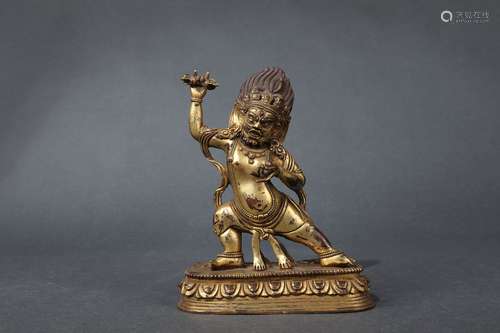 Gilt Copper Statue of Vajra