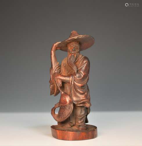 竹雕渔翁