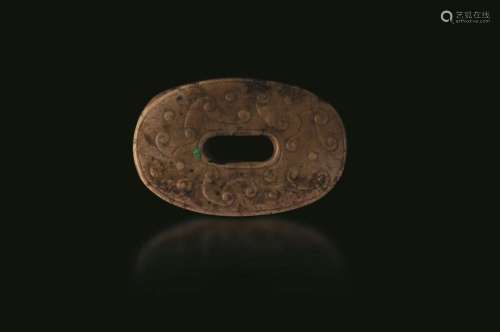 (1368-1644) A carved jade medallion, China, Ming Dynasty