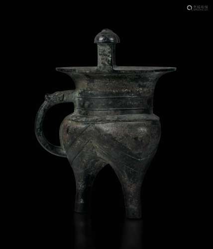 (481-221 BC) A tripod bronze censer, China, Warring States