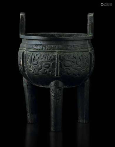 1600s A tripod bronze censer, China, Ming Dynasty