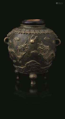 Qianlong period (1736-1796) A bronze vase, China, Qing Dynas...