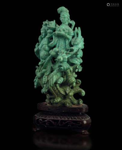 1800s A turquoise group, China, Qing Dynasty