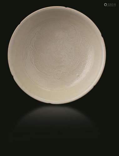 (960-1279) A porcelain plate, China, prob. Song Dynasty