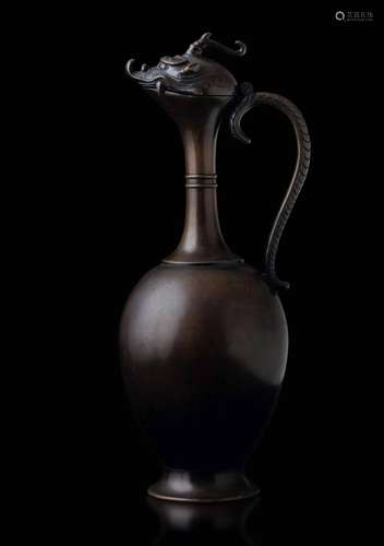 Late 1600s A bronze pitcher, China, Qing Dynasty