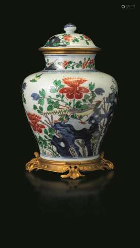 Shunzhi period (1644-1661) A Wucai porcelain potiche, China,...