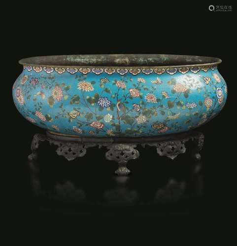 Jiaqing period (1796-1820) A cloisonné jardinière, China, Qi...