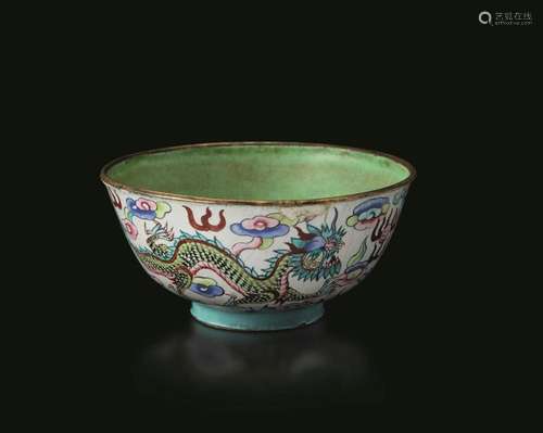 1800s A Canton enamel bowl, China, Qing Dynasty