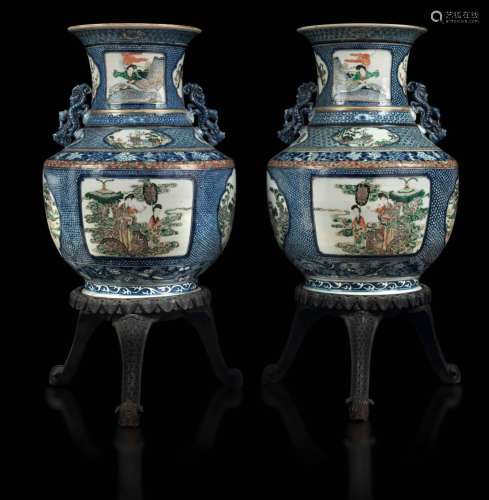 Qing Dynasty, Daoguang period (1821-1850) Two Famille Verte ...