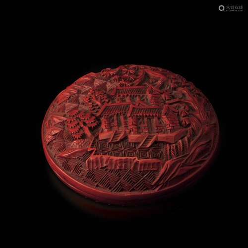 1800s A red lacquer box, China, Qing Dynasty