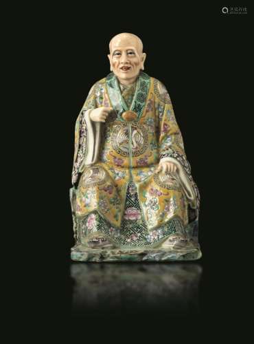 A Famille Verte figure, China, Qing Dynasty