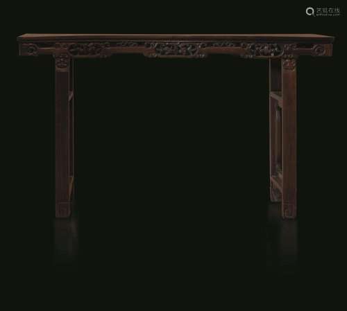 Mid 1800s A Hongmu wood console table, China, Qing Dynasty