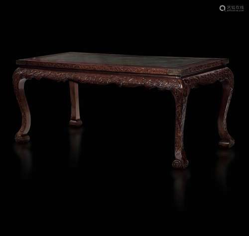 A large Huanghuali wood table, China, 1900s