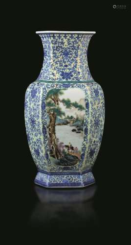 Apocryphal Qianlong mark A porcelain vase, China, Republic, ...