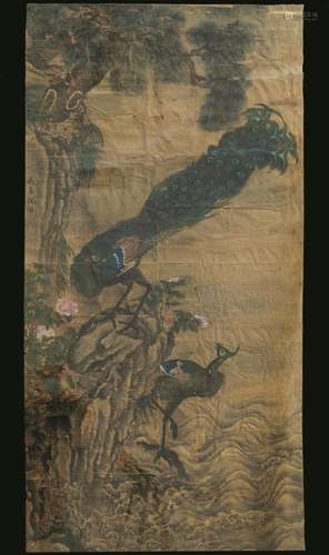 1700s. Signed and dated: Shen Quan (1682-1762), 1733 A large...