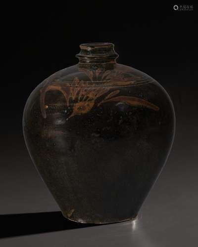 A RUSSET-PAINTED BLACK-GLAZED BOTTLE, XIAOKOU PING