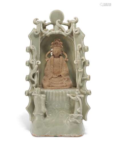 A LONGQUAN CELADON MODEL OF A SHRINE