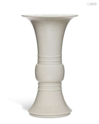 A DEHUA GU -SHAPED VASE