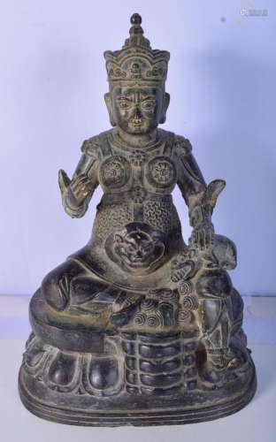 A Chinese mixed metal Buddha 27cm.