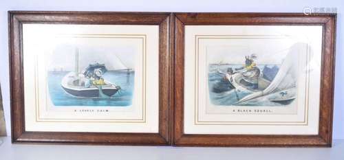 A framed pair of 19th Century prints depicting African Ameri...