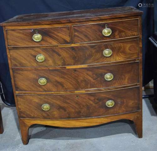 A Victorian mahogany five drawer side board 103 x 102 x 102.