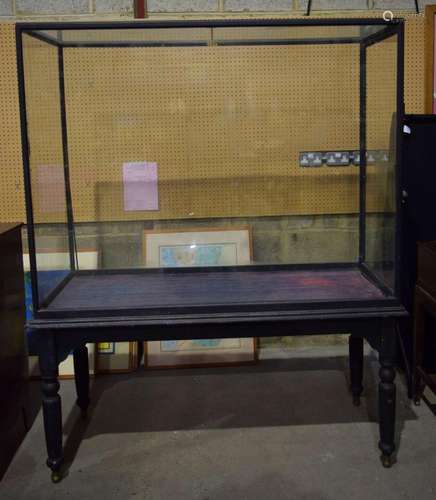 A huge glass and wood shop display cabinet 186 x 152 x 62 cm...