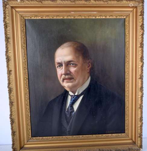 P Orticari large framed oil on canvas portrait dated 1925 . ...