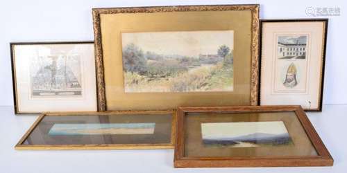 A collection of early 20th century watercolours, gouache by ...