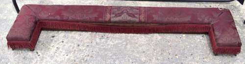 An antique upholstered country house fender 14 x `155 x 36 c...
