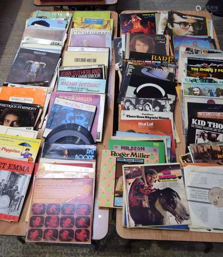 A large collection of LP records -144 albums including boxed...