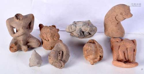 A group of early terracotta figures/fragments largest 8cm (8...